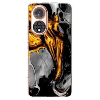 Picasee silikónový prehľadný obal pre Honor 50 5G - Black Gold