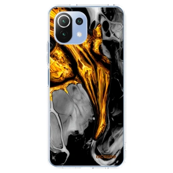 Picasee silikónový prehľadný obal pre Xiaomi 11 Lite 5G NE - Black Gold