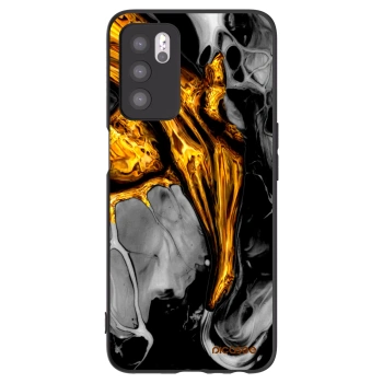Picasee silikónový čierny obal pre OPPO A16s - Black Gold