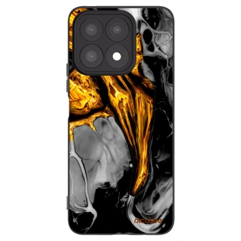 Picasee silikónový čierny obal pre Honor X8a - Black Gold