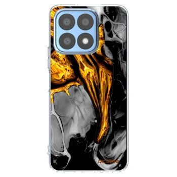 Picasee silikónový prehľadný obal pre Honor X8a - Black Gold