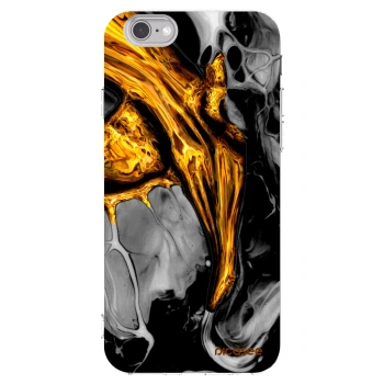 Picasee silikónový prehľadný obal pre Apple iPhone 6/6S - Black Gold