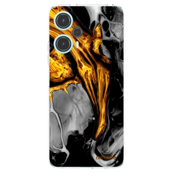 Picasee silikónový prehľadný obal pre Xiaomi Poco F5 - Black Gold
