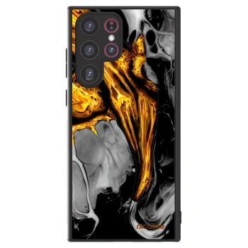 Picasee ULTIMATE CASE PowerShare pro Samsung Galaxy S22 Ultra 5G - Black Gold