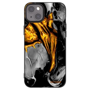 Picasee silikónový čierny obal pre Apple iPhone 15 Plus - Black Gold