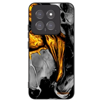 Picasee silikónový čierny obal pre Xiaomi 14 - Black Gold