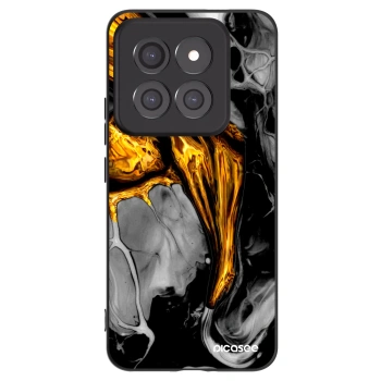 Picasee silikónový čierny obal pre Xiaomi 14 Pro - Black Gold