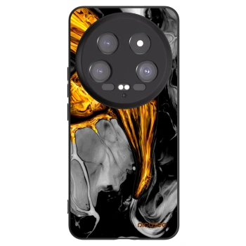 Picasee silikónový čierny obal pre Xiaomi 14 Ultra - Black Gold