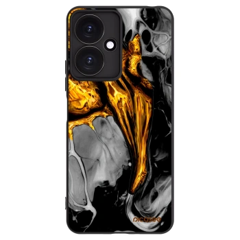 Picasee silikónový čierny obal pre Xiaomi Redmi 13C 5G - Black Gold
