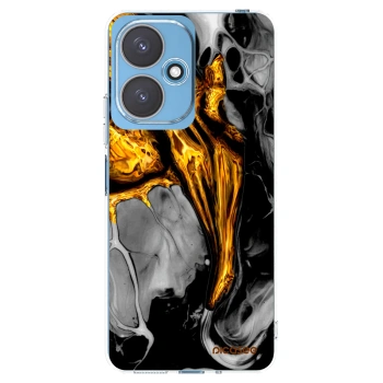 Picasee silikónový prehľadný obal pre Xiaomi Redmi 13C 5G - Black Gold