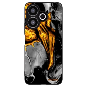 Picasee silikónový čierny obal pre Xiaomi Redmi 13 4G - Black Gold