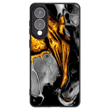 Picasee silikónový čierny obal pre Samsung Galaxy S25 Edge 5G - Black Gold