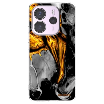 Picasee silikónový prehľadný obal pre Xiaomi Redmi Note 14 4G - Black Gold