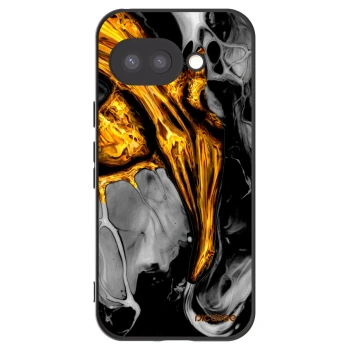 Picasee silikónový čierny obal pre Google Pixel 9a - Black Gold