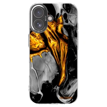 Picasee silikónový prehľadný obal pre Apple iPhone 17 - Black Gold