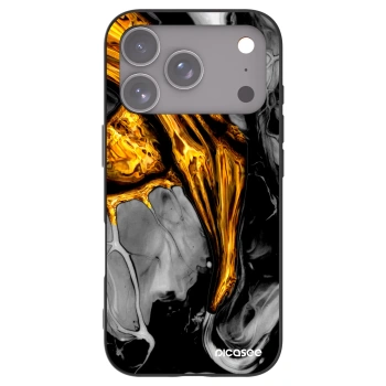 Picasee silikónový čierny obal pre Apple iPhone 17 Pro - Black Gold