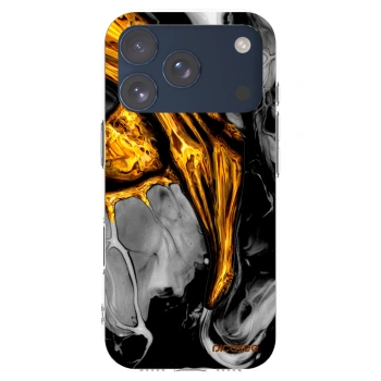 Picasee silikónový prehľadný obal pre Apple iPhone 17 Pro - Black Gold