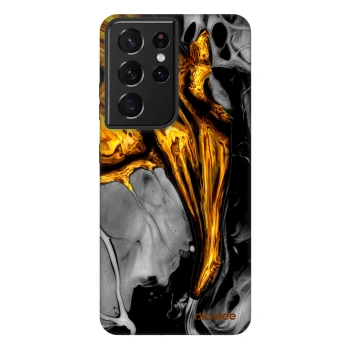 Picasee Fashion Case pre Samsung Galaxy S21 Ultra 5G G998B - Black Gold