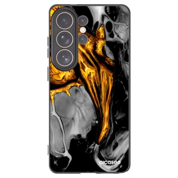 Picasee silikónový čierny obal pre Samsung Galaxy S26 Ultra - Black Gold