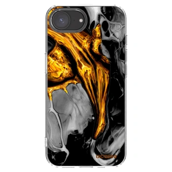 Picasee silikónový prehľadný obal pre Apple iPhone 17e - Black Gold