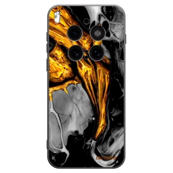 Picasee silikónový čierny obal pre Vivo X300 Pro - Black Gold