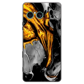 Picasee silikónový čierny obal pre Sony Xperia 10 VII - Black Gold