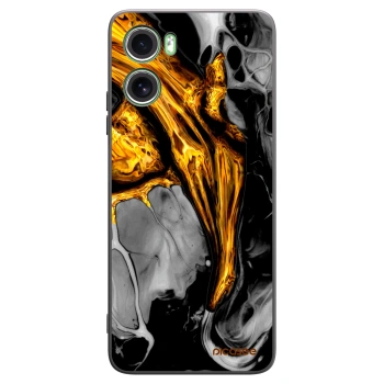 Picasee silikónový čierny obal pre Motorola Moto G06 - Black Gold
