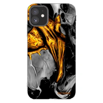Picasee silikónový prehľadný obal pre Apple iPhone 11 - Black Gold