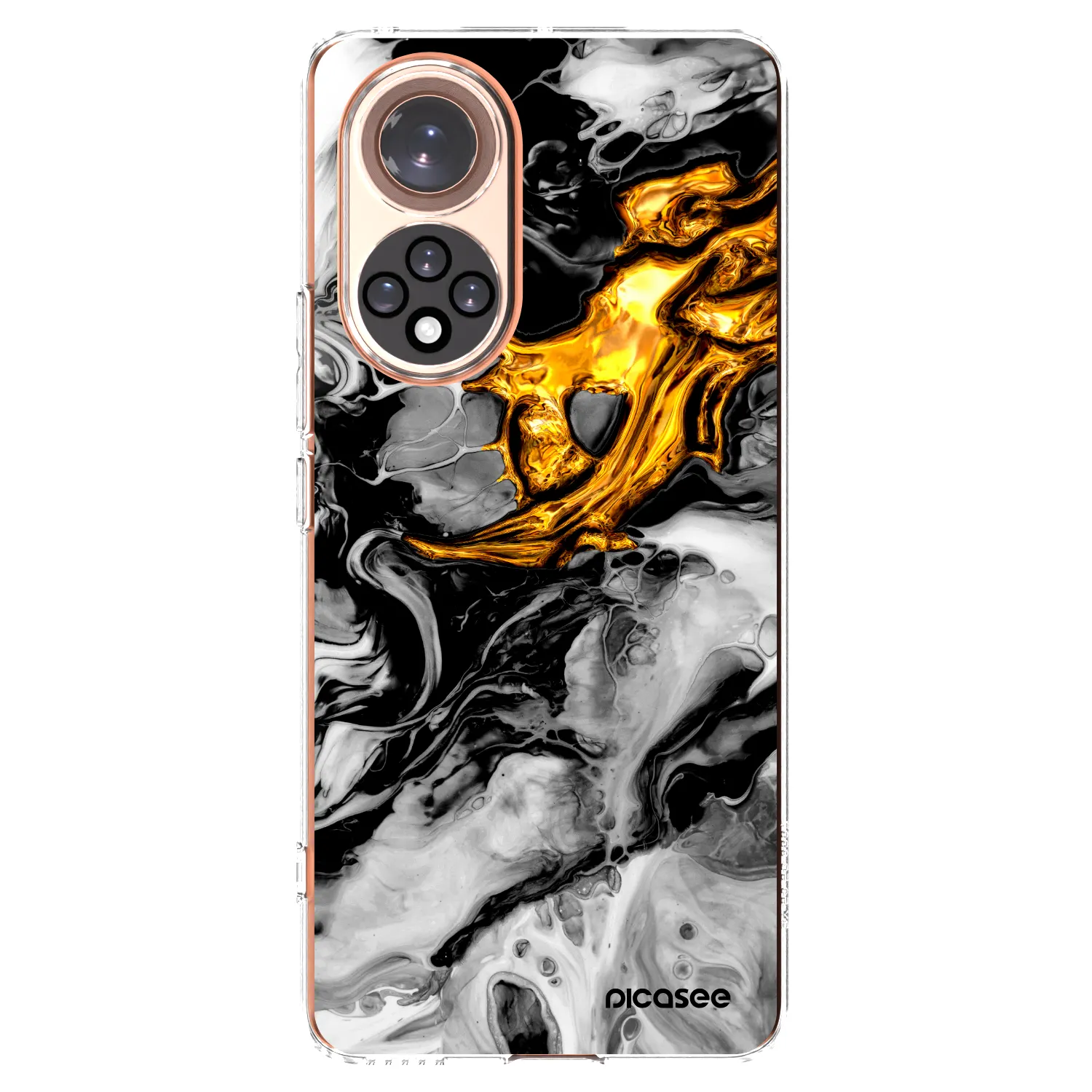 Picasee silikónový prehľadný obal pre Huawei Nova 9 - Black Gold 2