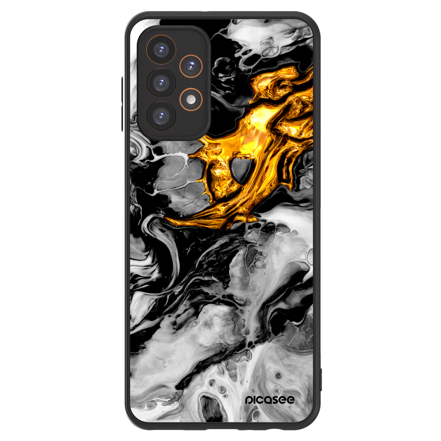 Picasee ULTIMATE CASE pro Samsung Galaxy A23 A235F 4G - Black Gold 2