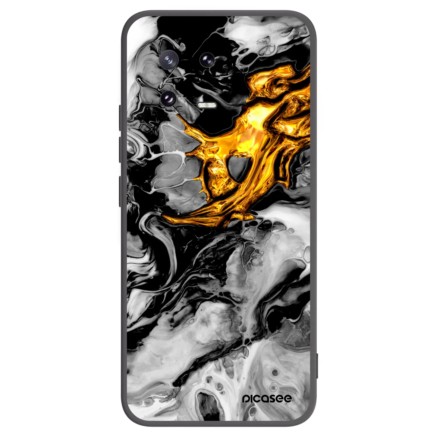 Picasee silikónový čierny obal pre Xiaomi 13 Pro - Black Gold 2