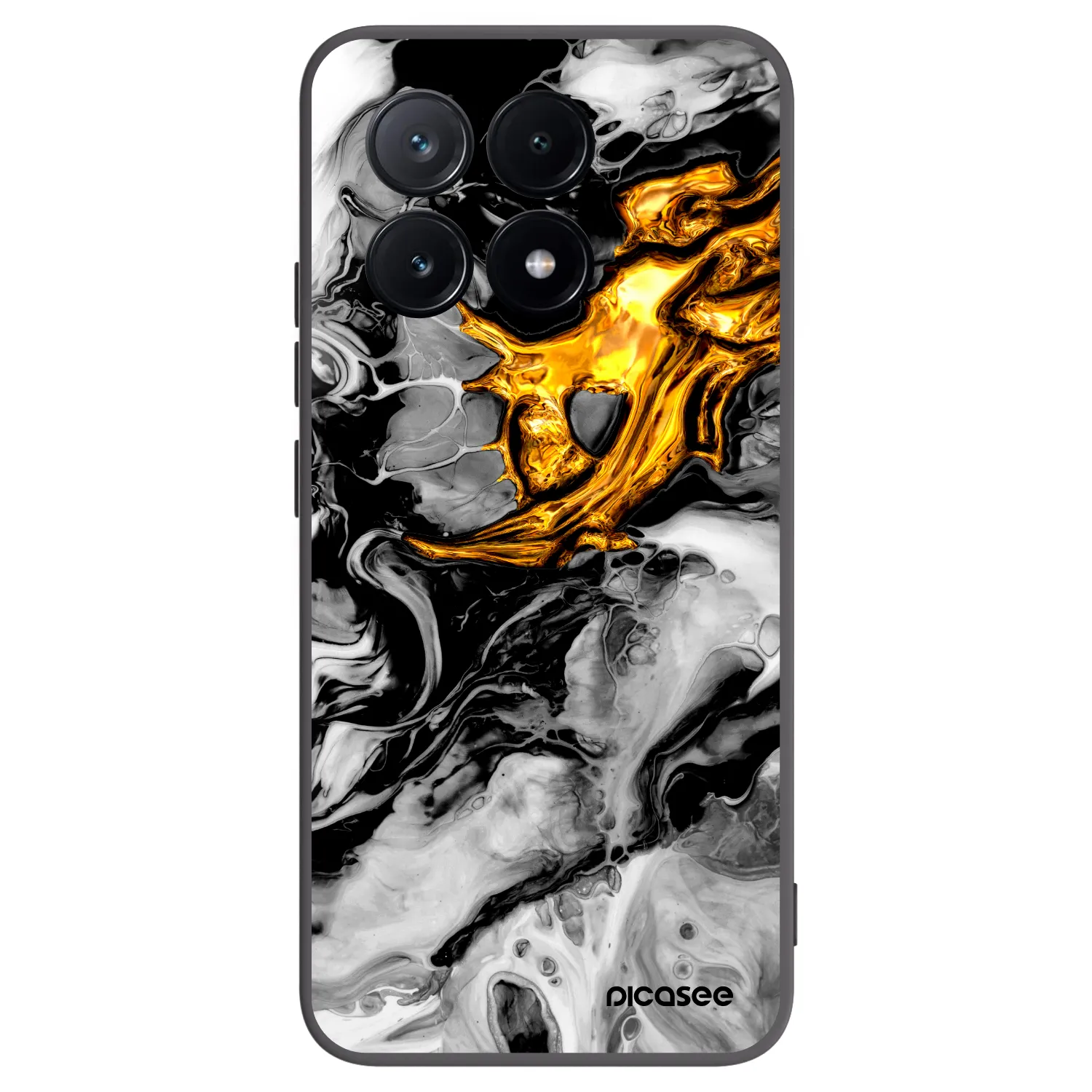 Picasee silikónový čierny obal pre Xiaomi Poco X6 Pro - Black Gold 2