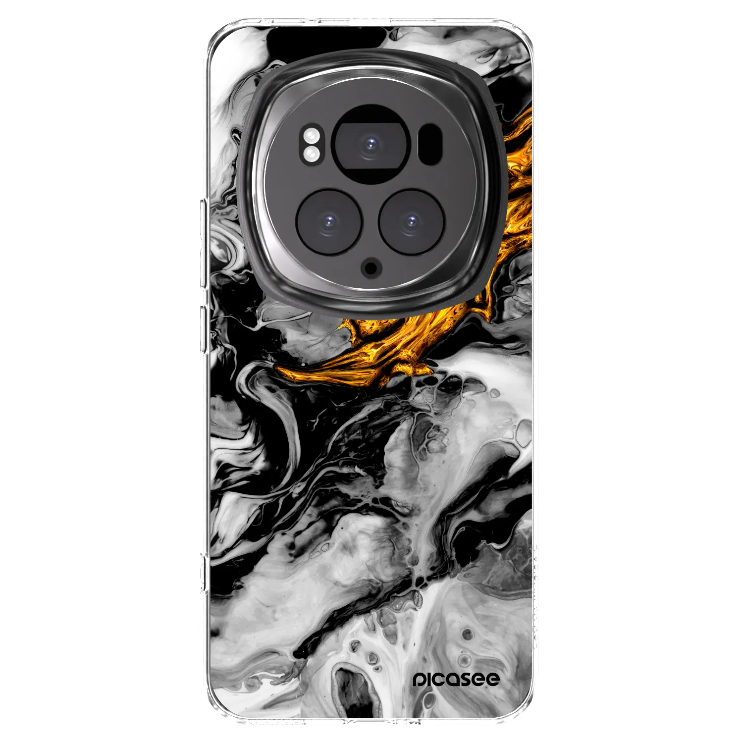 Picasee silikónový prehľadný obal pre Honor Magic6 Pro - Black Gold 2