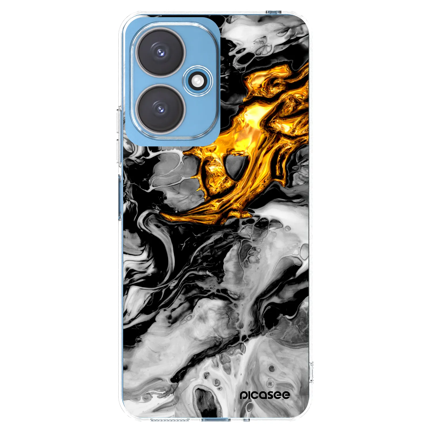 Picasee silikónový prehľadný obal pre Xiaomi Redmi 13C 5G - Black Gold 2