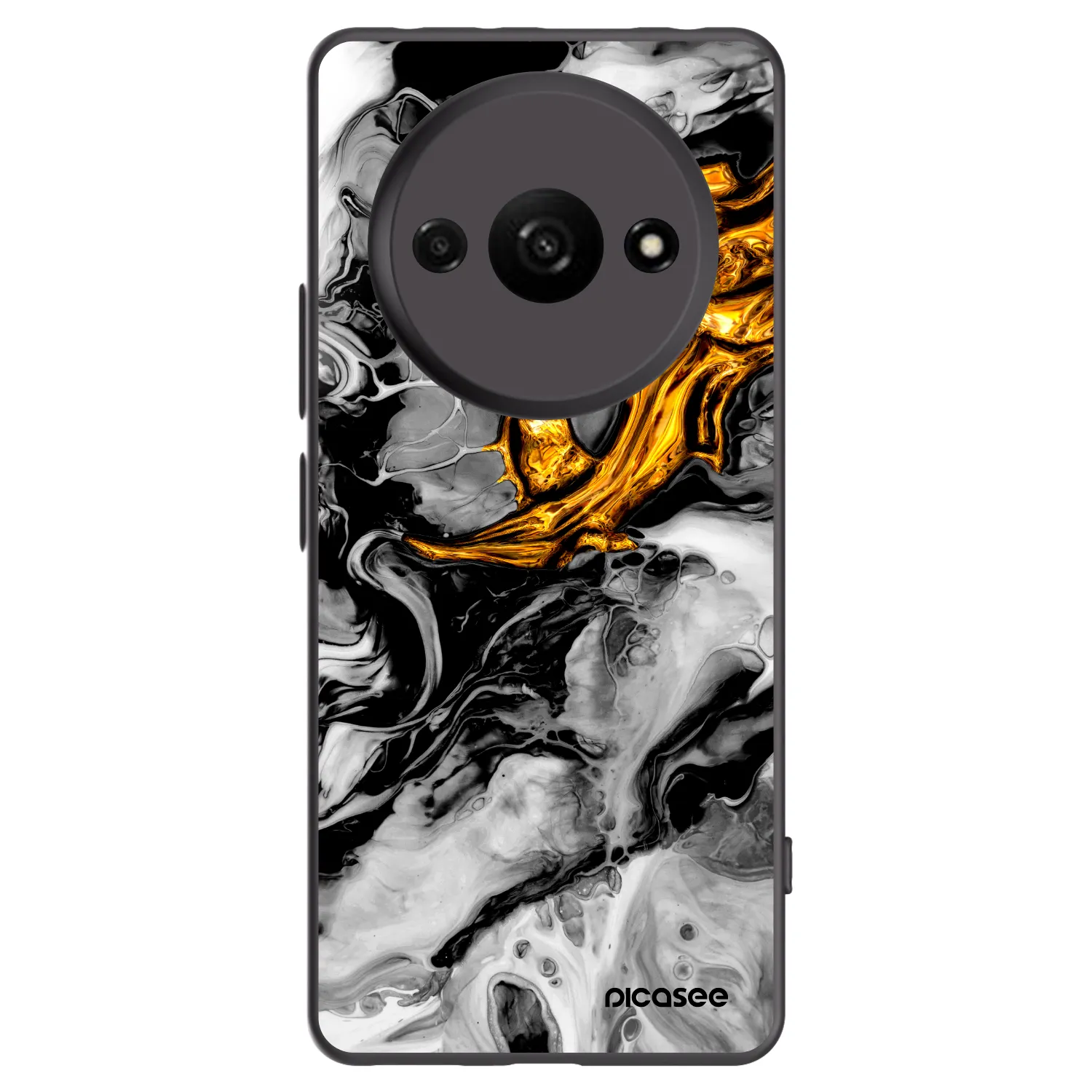 Picasee silikónový čierny obal pre Xiaomi Redmi A3 - Black Gold 2