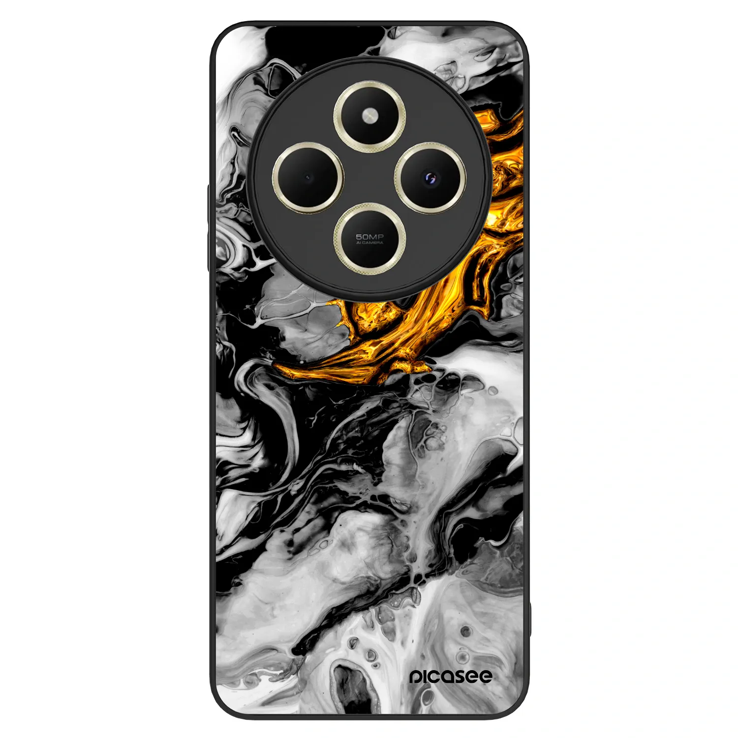 Picasee ULTIMATE CASE pro Xiaomi Redmi 14C - Black Gold 2