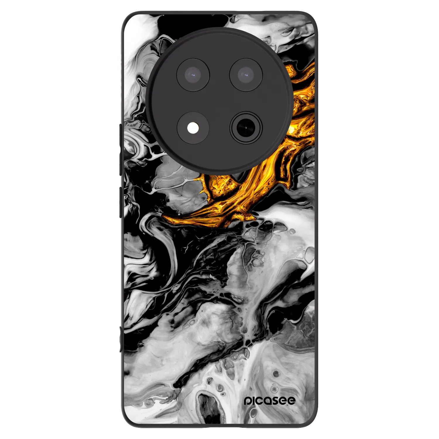 Picasee silikónový čierny obal pre Honor Magic7 Lite 5G - Black Gold 2