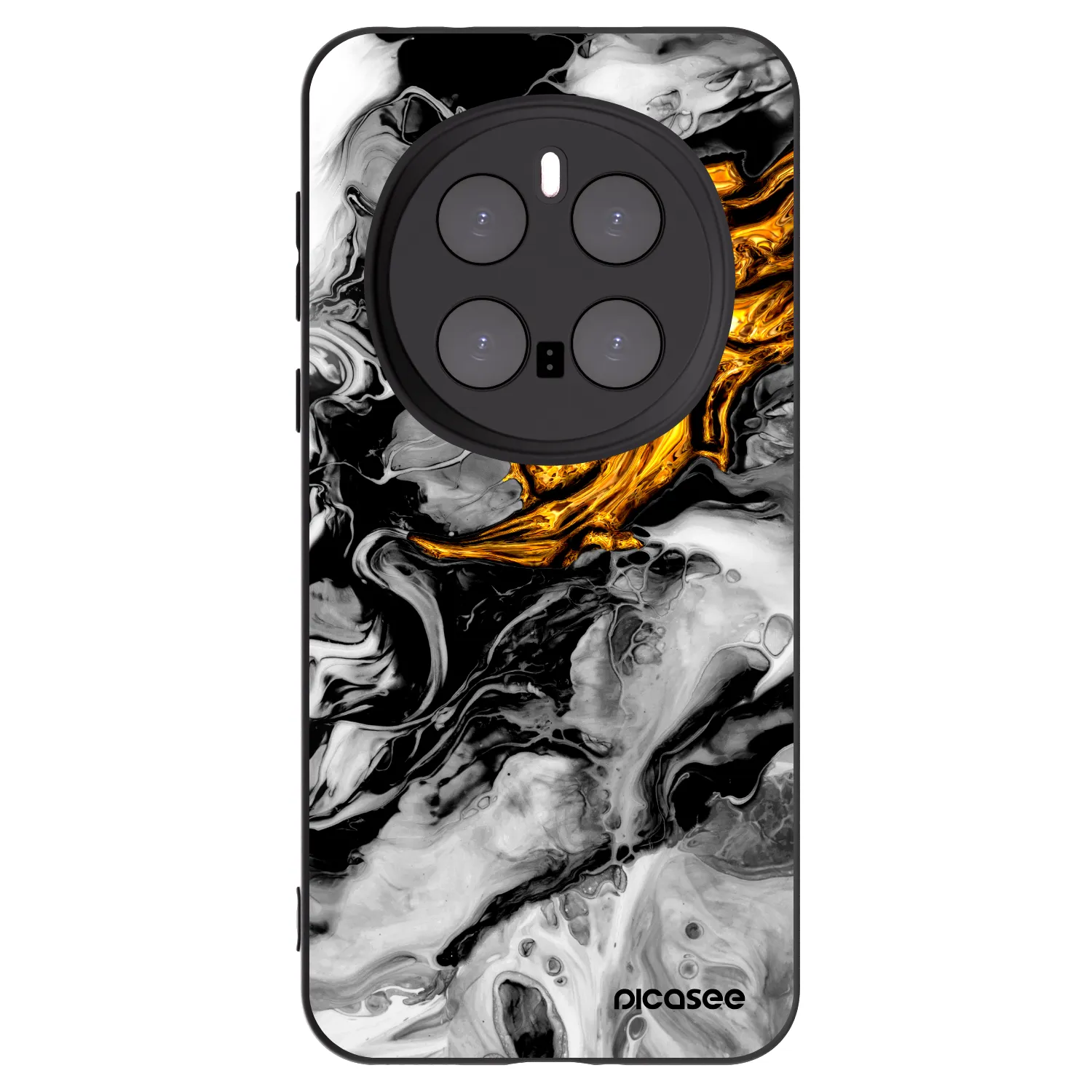 Silikónový čierny obal pre Honor Magic7 Pro 5G - Black Gold 2