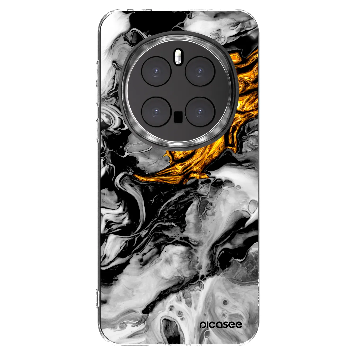 Silikónový prehľadný obal pre Honor Magic7 Pro 5G - Black Gold 2