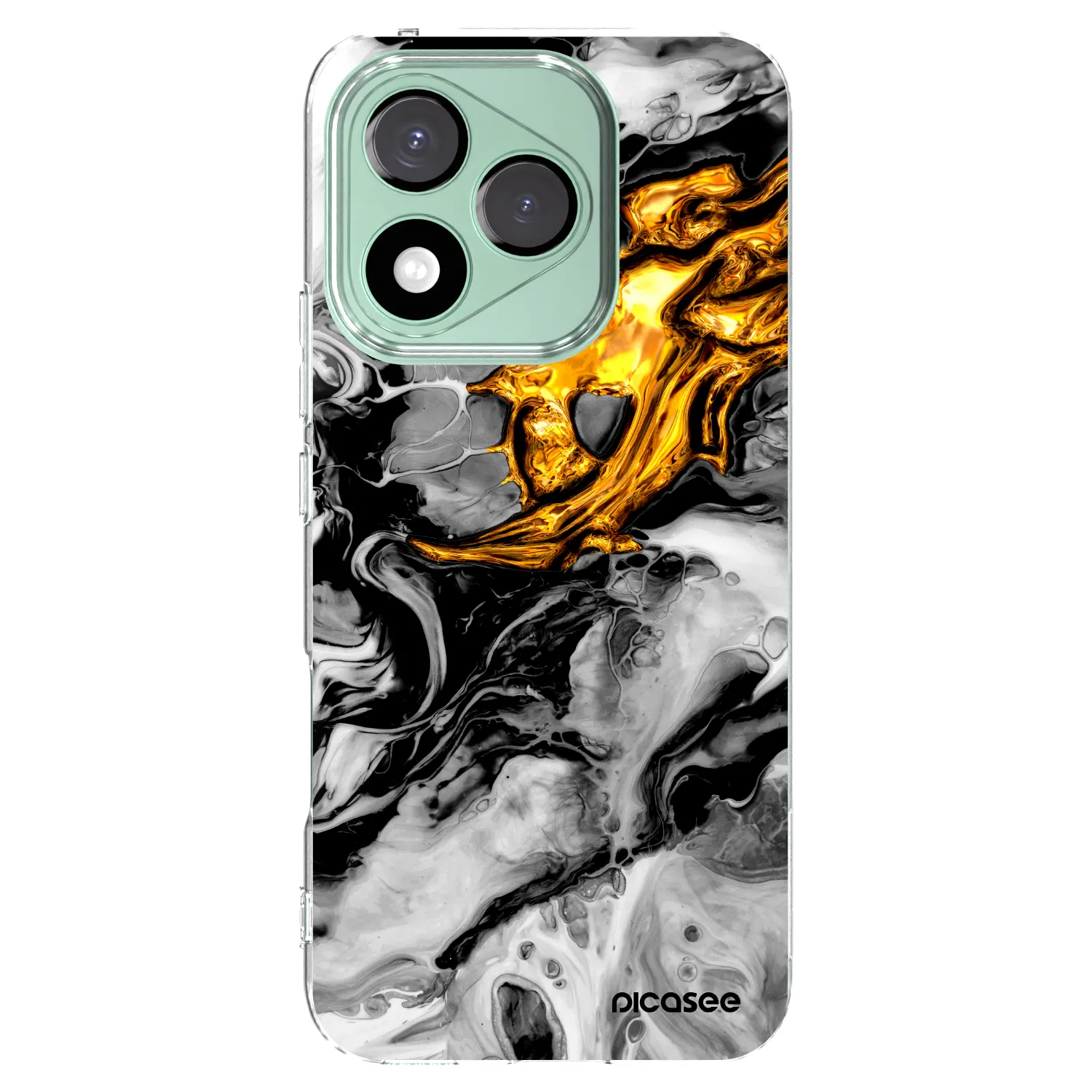 Picasee silikónový prehľadný obal pre Honor 400 Lite 5G - Black Gold 2
