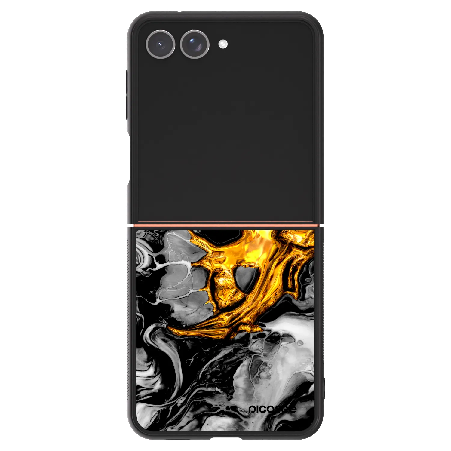 Picasee ULTIMATE CASE pro Samsung Galaxy Z Flip7 5G - Black Gold 2