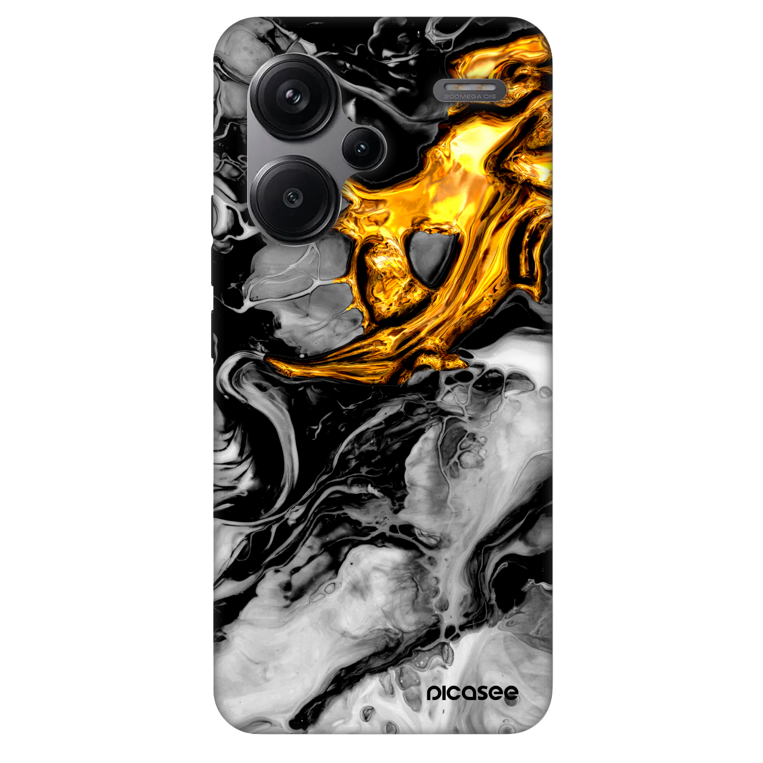 Picasee Fashion Case pre Xiaomi Redmi Note 13 Pro+ 5G - Black Gold 2