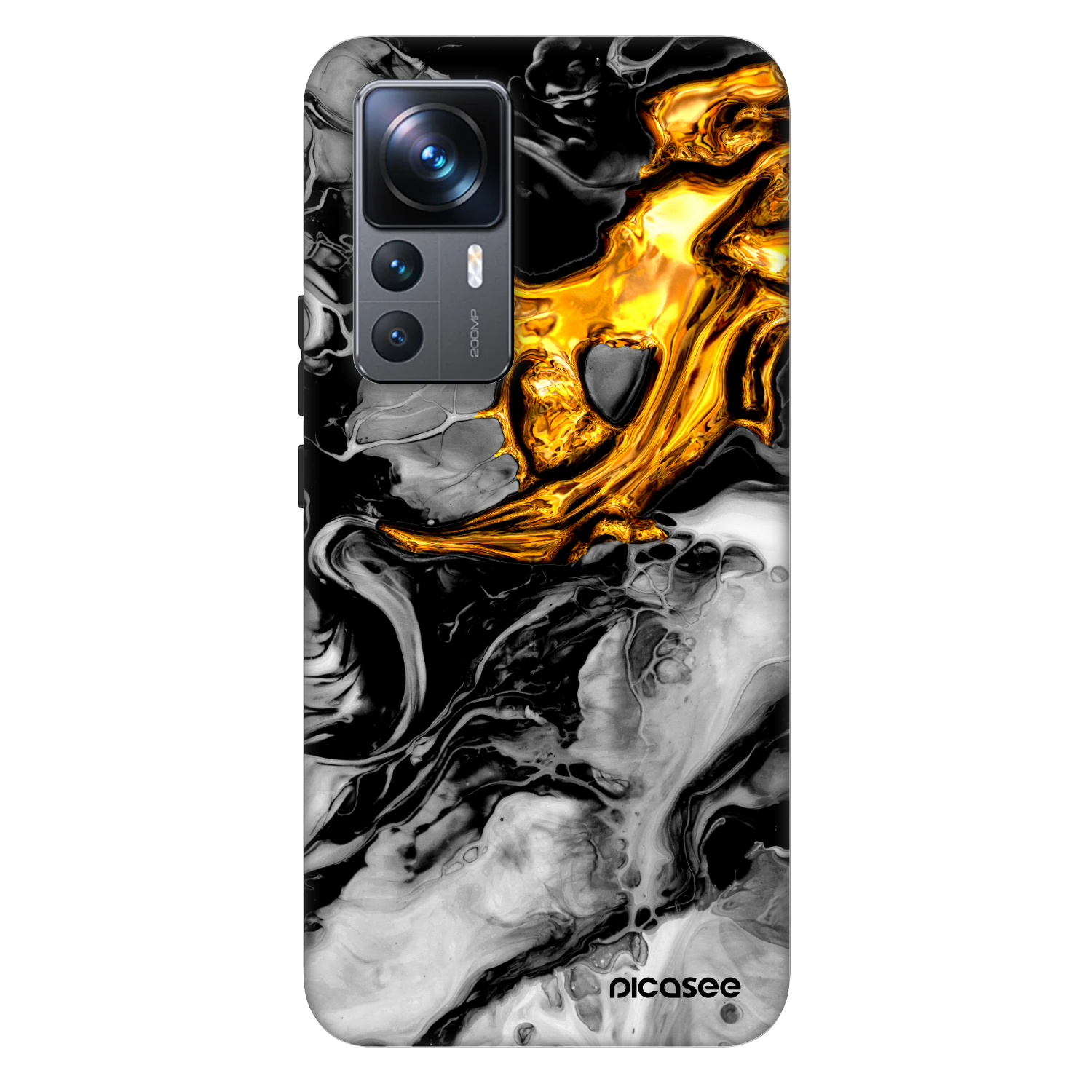 Picasee Fashion Case pre Xiaomi 12T Pro - Black Gold 2
