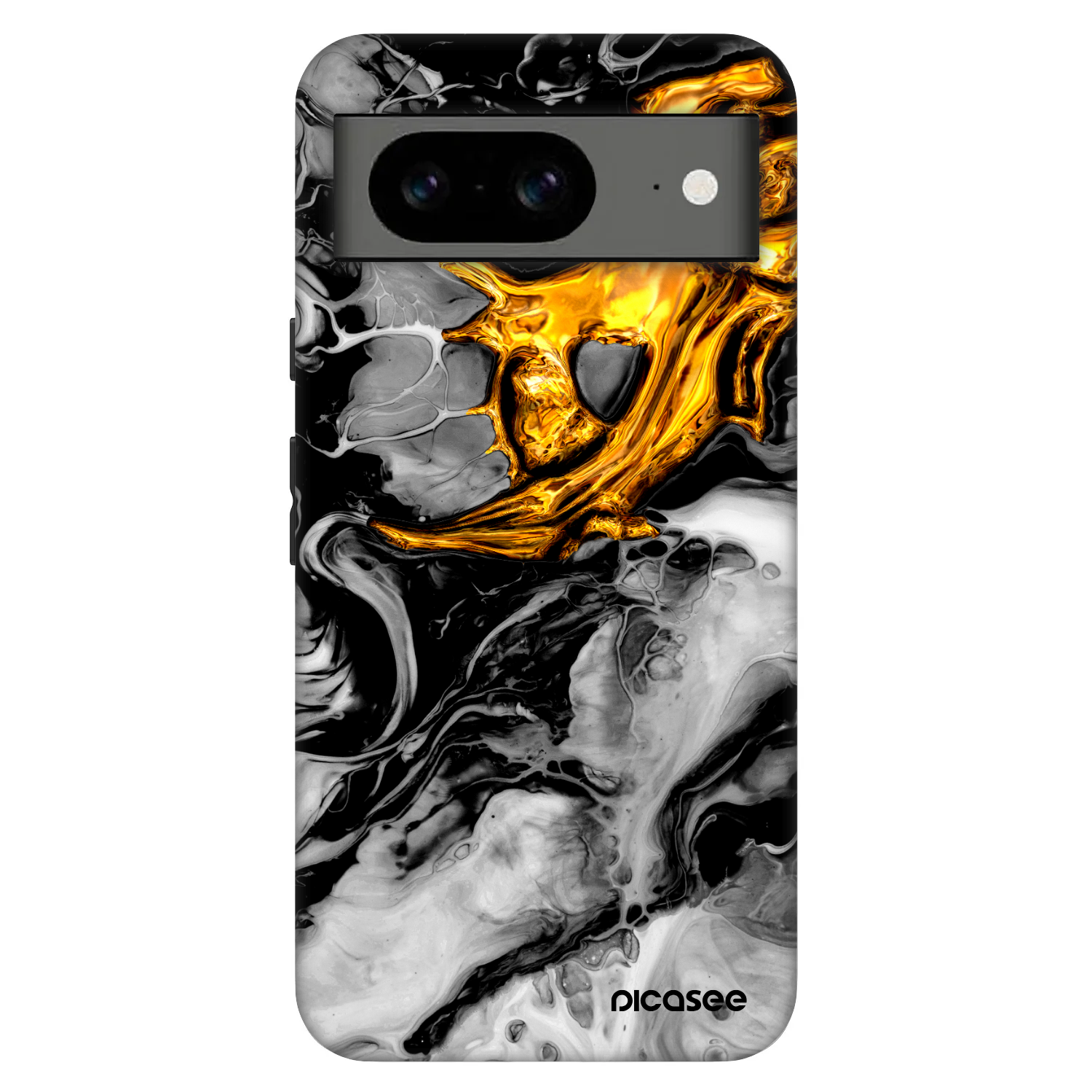 Picasee Fashion Case pre Google Pixel 8 Pro - Black Gold 2