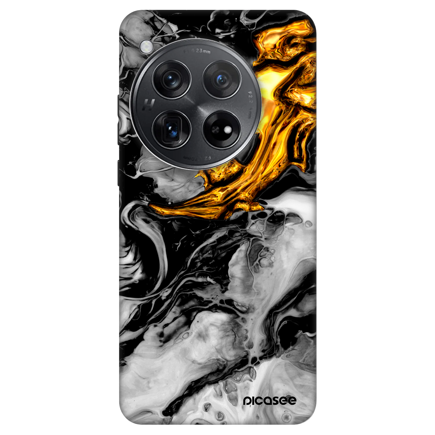 Picasee Fashion Case pre OnePlus 12 5G - Black Gold 2