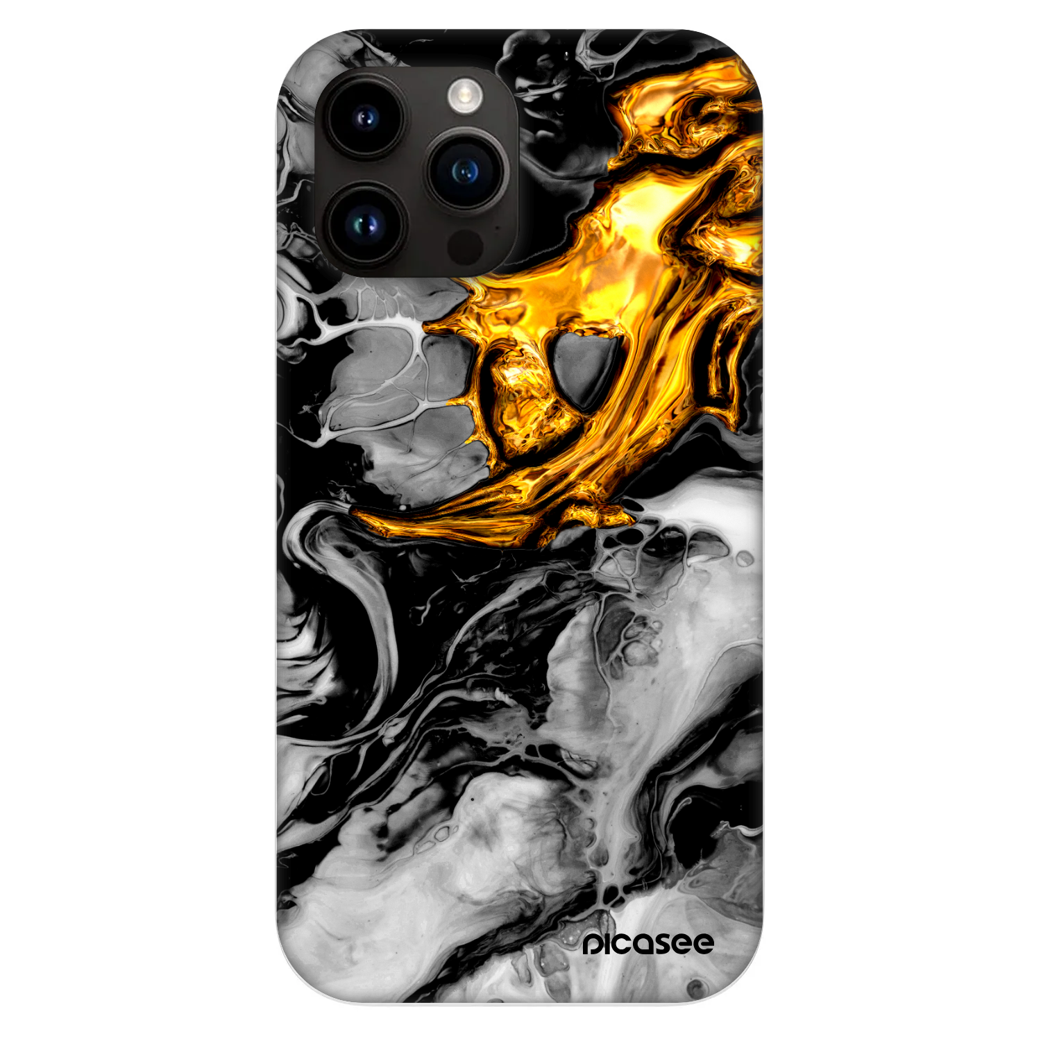 Fashion Case MagSafe pre Apple iPhone 13 Pro Max - Black Gold 2