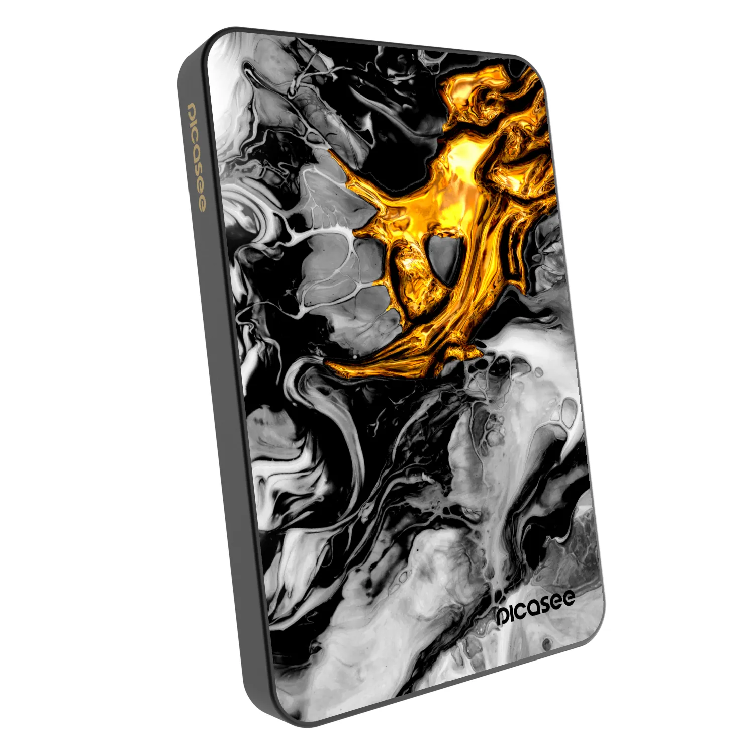 Picasee Powerbanka s MagSafe 5 000 mAh Šedá - Black Gold 2