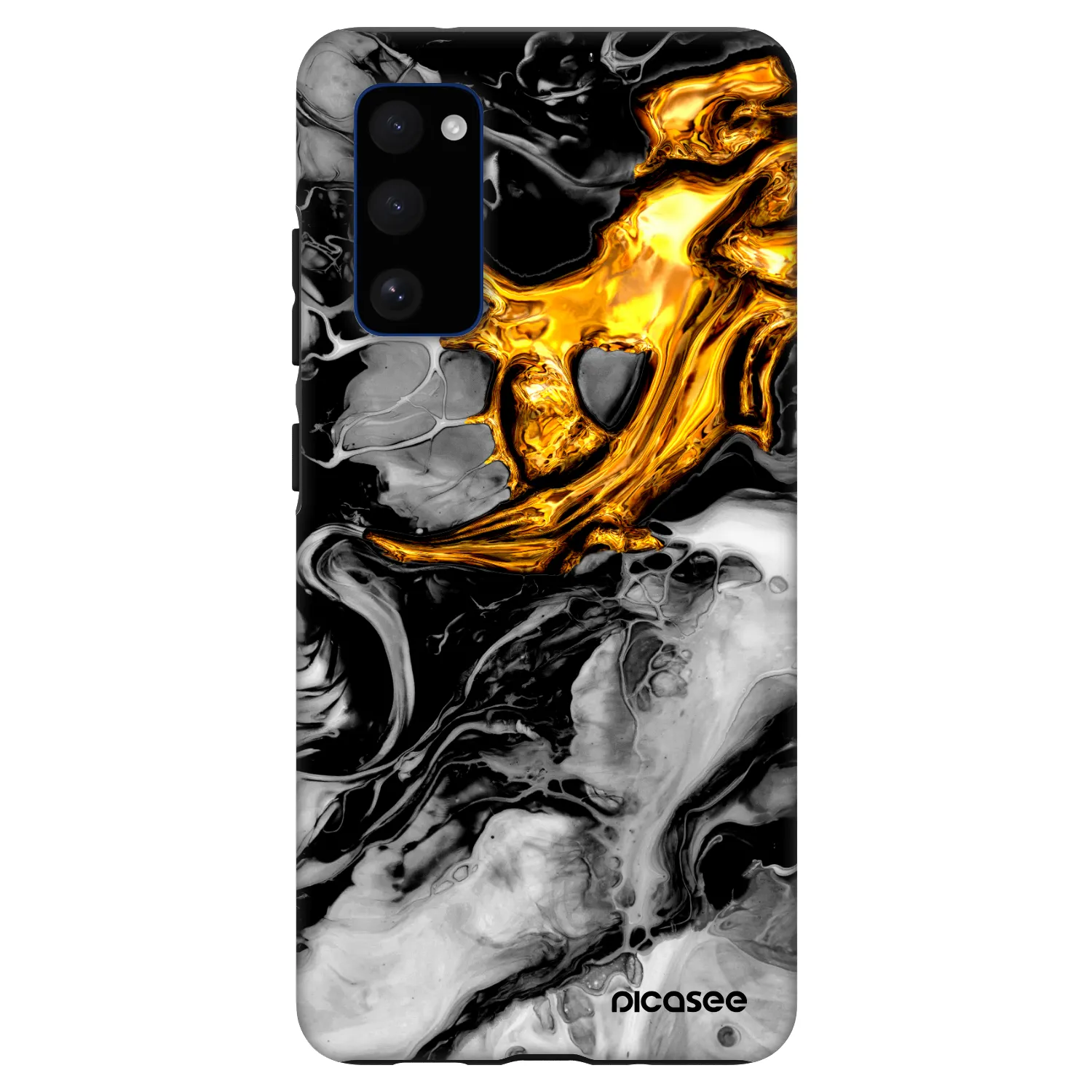 Picasee Fashion Case pre Samsung Galaxy S20 FE - Black Gold 2