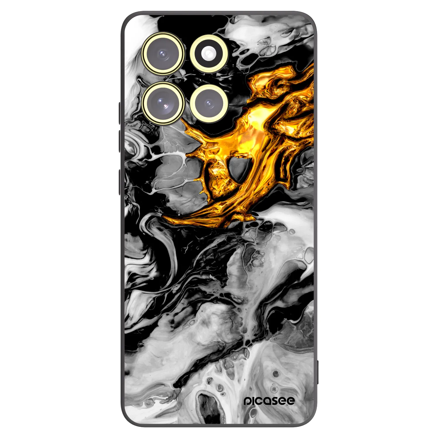 Picasee silikónový čierny obal pre Motorola Moto G86 Power 5G - Black Gold 2
