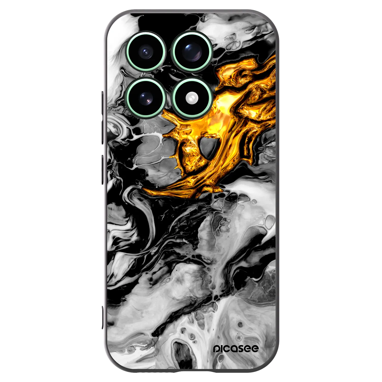 Picasee silikónový čierny obal pre Xiaomi 17 - Black Gold 2